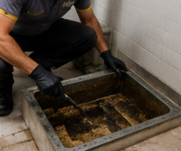 Limpeza de caixas e separadores de gordura