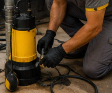 Montagem e manutenção de bombas de esgoto e drenagem